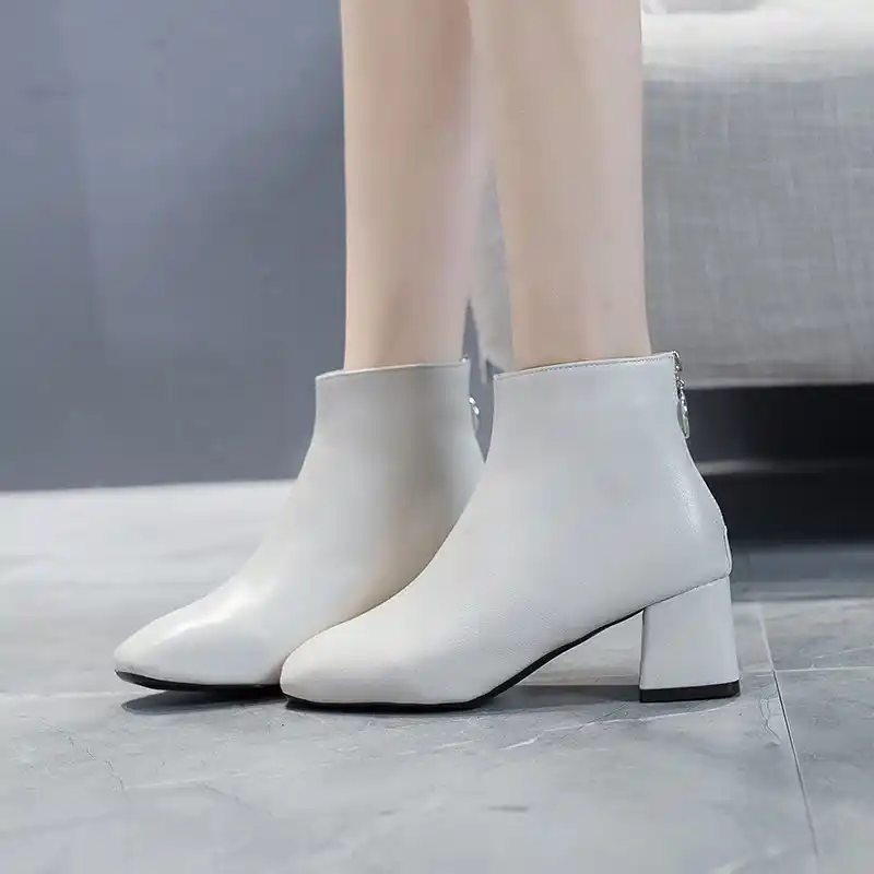 winter white ankle boots womens