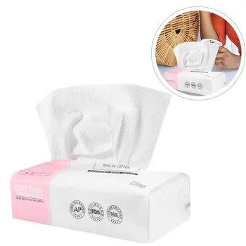 

Facial Tissue Disposable Cotton Cleansing Washcloth Face Towel Dry and Wet Wipes for Travel