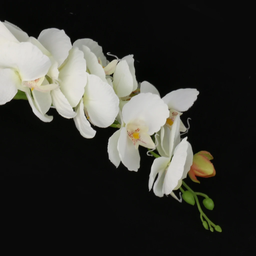 Wedding Ceremony Cascade Waterdrop Bouquet Bridal Bridesmaid Artificial Silk Flower Calla Lily Orchids Flower Arrangement