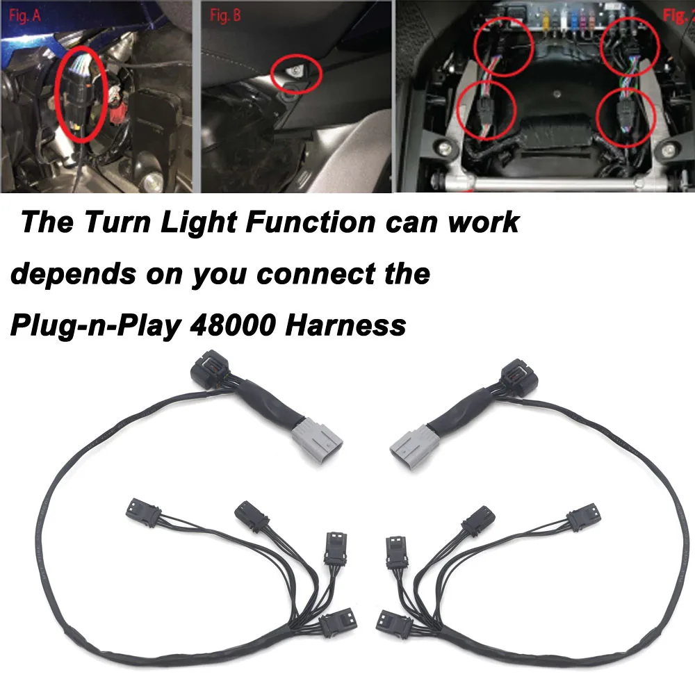NEW For HONDA Gold Wing GL 1800 Goldwing GL1800 & F6B -UP Motorcycle Saddlebag Accent Swoop LED Light Case Cover Chrome