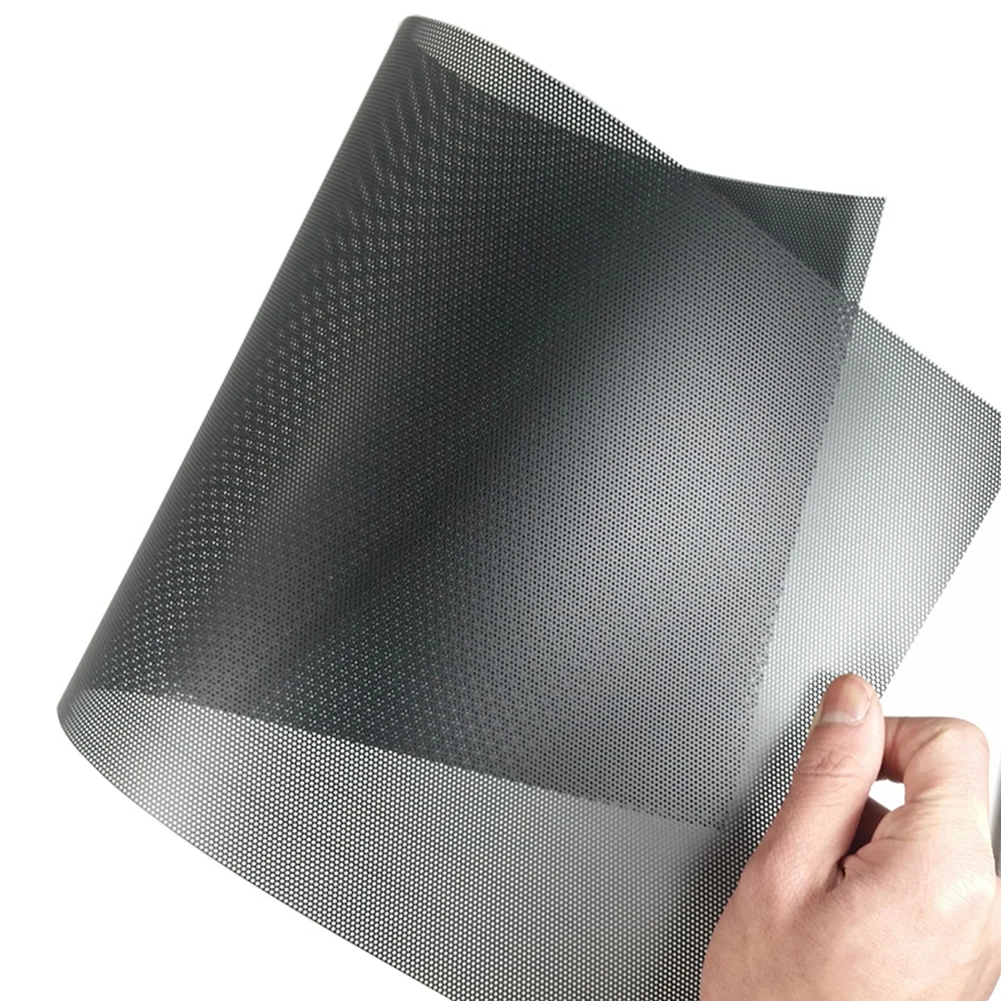 Computer PC Dustproof Cooler Fan Case Cover Black Dust Filter Mesh Roll 1m Length 30cm Width 0.3mm Thickness 0.8mm Mesh Hole