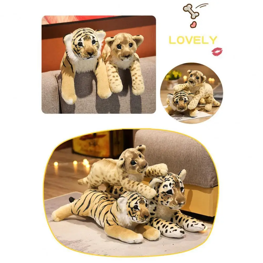 

Smooth Surface Furry Stuffed Tiger Lion Plush Toy Good Hand Feel Mini Stuffed Toy Decorative for Decoration