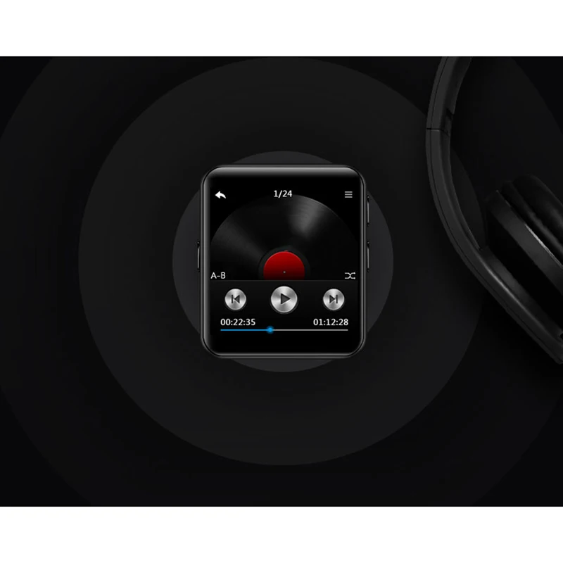 Клип MP3 плеер Bluetooth с 1," сенсорный экран MP3 музыкальный плеер Портативный hifi металлический аудио плеер с FM для бега