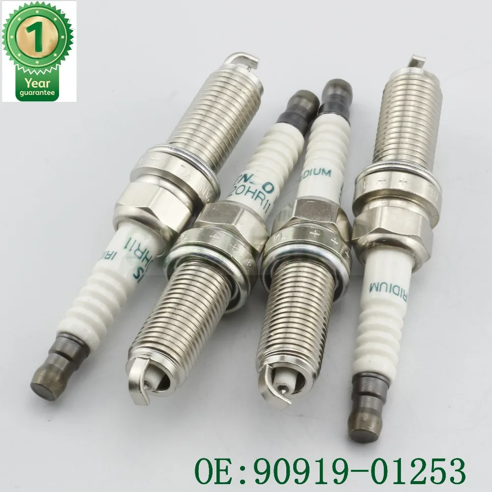 Hot Sale 4x Auto Spare Parts Cars Iridium Spark Plug OEM SC20HR11 90919-01253 For Toyota Corolla Matrix