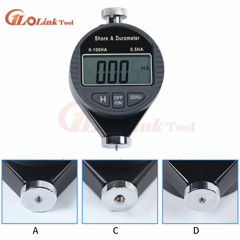 Rubber hardness tester Digital gauge Shore hardness Durometer Digital Hardness Tester Hardness Meter Shore A for Plastic, leather, rubber, multi-resin