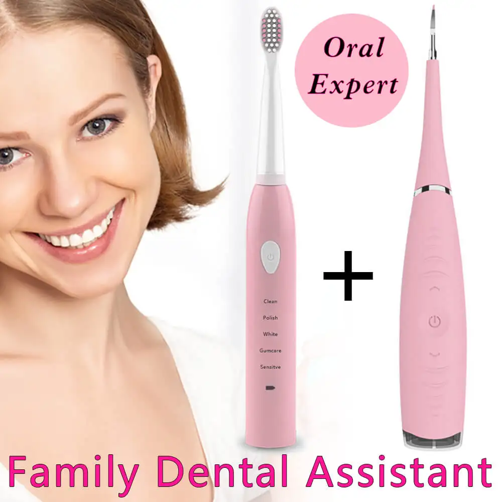 

Ultrasonic Toothbrush Electric Sonic Dental Scaler Tooth Calculus Portable Remover Stains Tartar Dentist Brush Head Oral Hygiene