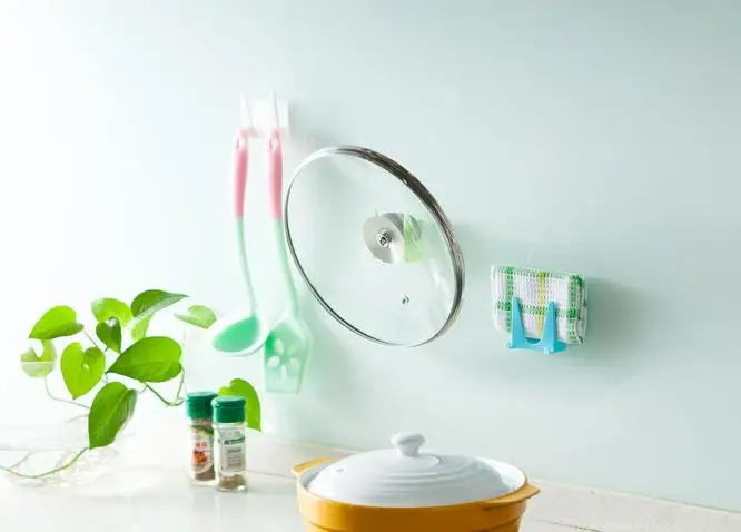 

New Quality Plastic Kitchen Pot Pan Cover Shell Cover Sucker Tool Bracket Storage Rack Wholesale