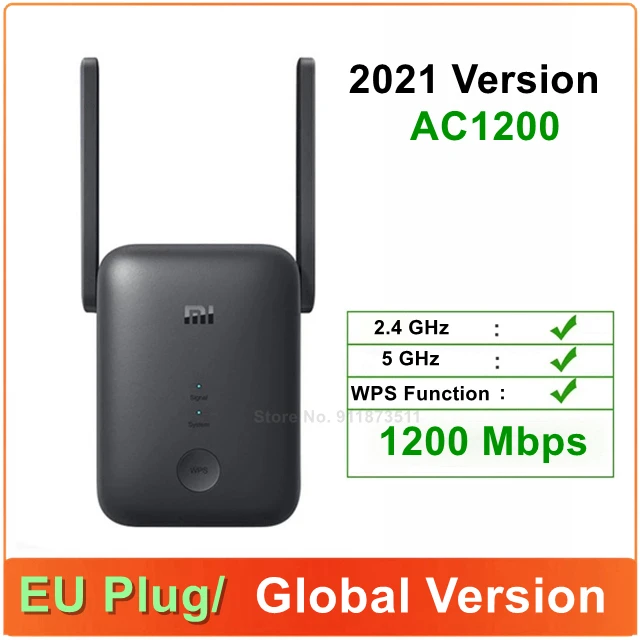 Xiaomi AC1200 Wifi Repeater Global Version Mi Wifi Signal Amplifier 1200 Mbps 5 GHz Wi-fi extender With WPS For Router Network 