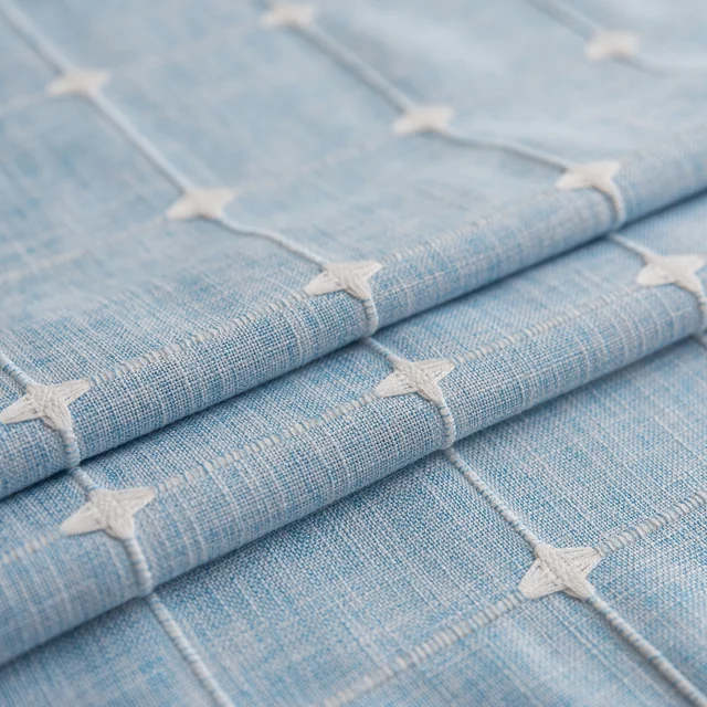 Japan Cotton Linen Tablecloth Blue Stripes Pure Plaid Embroidered Rectangular Christmas Table Cloth Thickened Cover for Banquet 5
