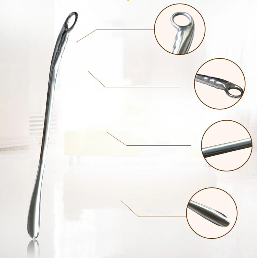 Long Metal Shoe Horn Alloy Solid For Shoes Boots All Size Feet With Loop Handle 52x4.5cm Long Metal Shoe Horn Alloy Solid For Shoes Boots All Size Feet With Loop Handle 52x4.5cm