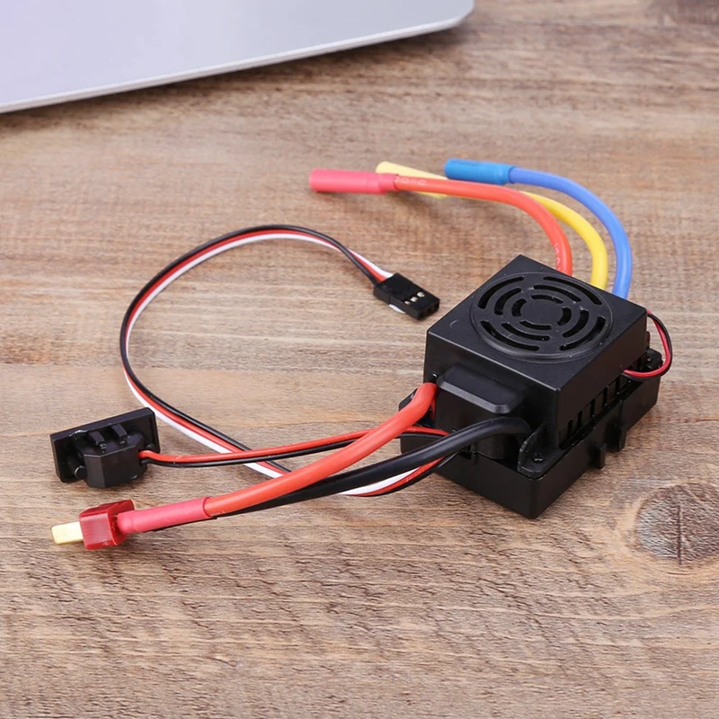 Водонепроницаемый 60A бесщеточный Esc электронный регулятор скорости с 5,5 V/3A Bec для 1/10 Rc автомобиля (черный)