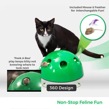 

Creative Funny Pet Toys Cat Crazy Ball Disk Interactive Amusement Plate Play Disc Trilaminar Turntable Cat Toy for kitty cat
