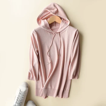 

LHZSYY 2020Female Short-sleeved Pure Cotton Summer Thin section Korean Loose Hooded Student Half-sleeved T-shirt Women's Hoodies