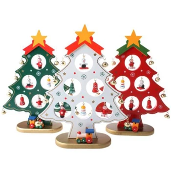 

DIY Christmas Ornament Wooden Christmas Tree Christmas Hanging Ornament Gift for Children Home Xmas Table Decoration