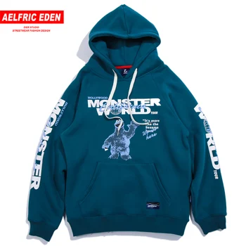 

Aelfric Eden Hip Hop Cartoon Letter Printed Casual Mens Hooded Sweatshirts Streetwear Harajuku Pullover 2019 Autumn Male Hoodies