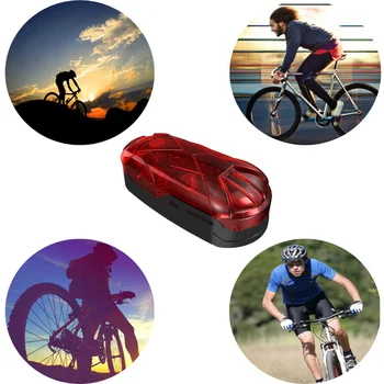

Intelligent Bicycle TK906 GPS Tracker Overspeed Alarm taillight Locator Easy To Be Hidden SOS low battery alarm 1800mAh Battery