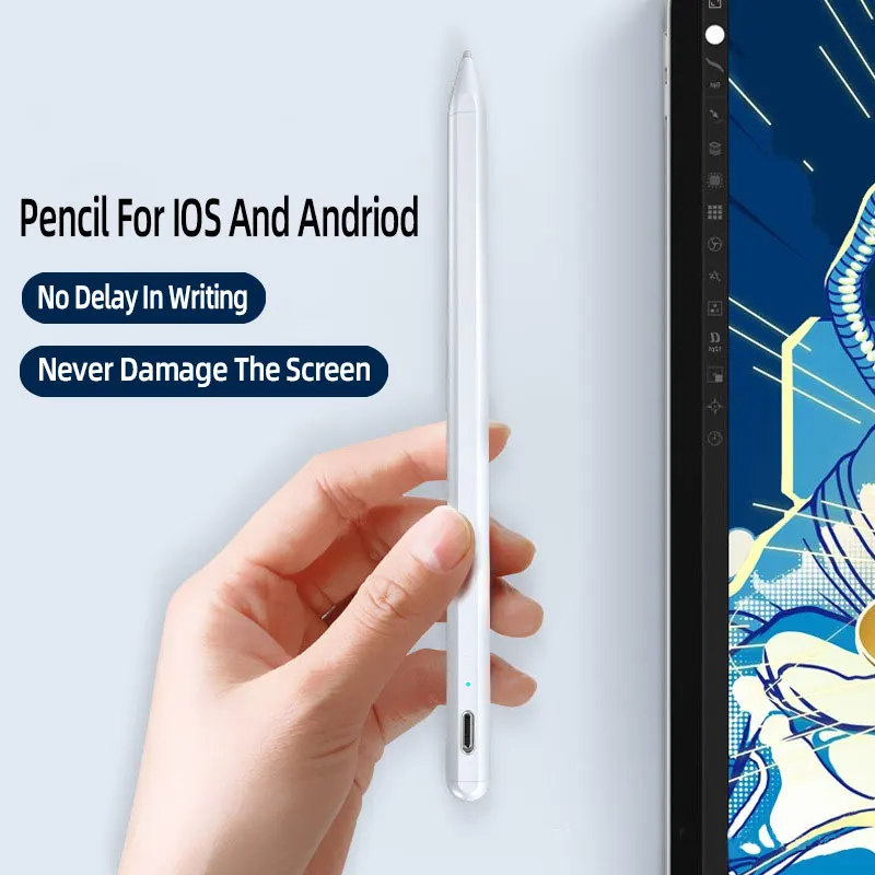 

For Apple iPad Pro 11 12.9 10.5 9.7 2017 2018 Active Stylus Touch Pen Smart Capacitance Pencil For iPad mini 5 4 3 2 1 Air 1 2 3