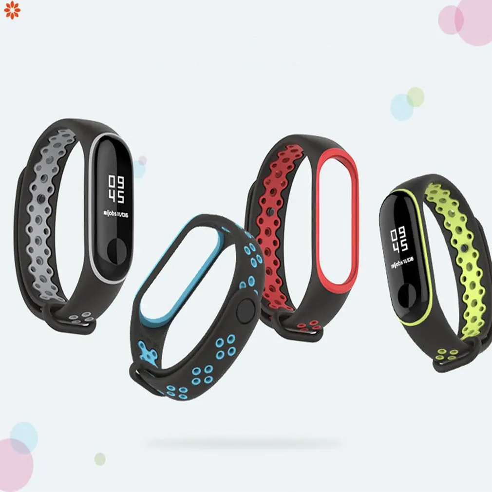

Mi Silicone Strap For Xiaomi Mi Band 4 Replacement Sport Silicone Strap Wristband Bracelet Fashion Two-Tone Replacement Strap
