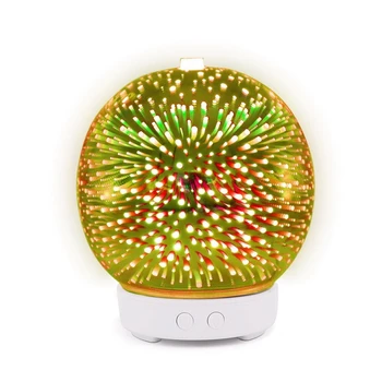 

Top Sale 3D Firework Glass Ultrasonic Air Humidifier with 7 Color Led Night Light Aroma Essential Oil Diffuser Mist Maker US Plu