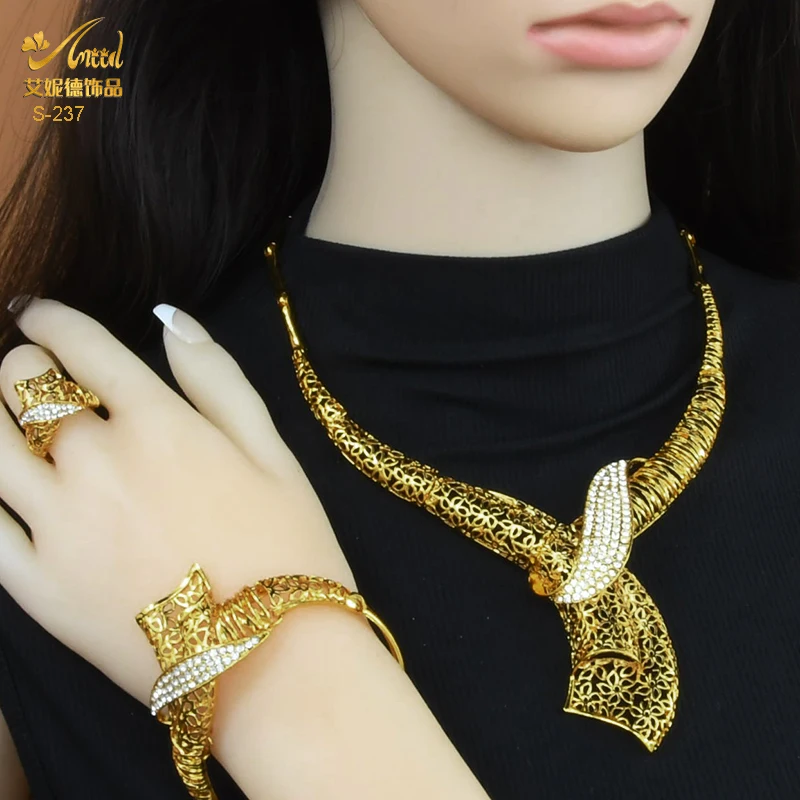Conjunto De Joyas Mujer En Acero Inoxidable Chapado Oro 18k - Collar Y Pulsera Con Espigas De Trigo, Longitud Ajustable