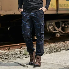 Военные Брюки карго мужские армейские Тактический Камуфляжный горный туризм Охота Брюки для бега прочные качественные хлопковые брюки с карманами