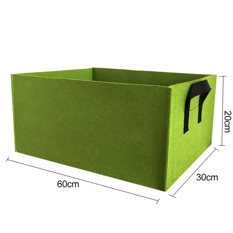 B 60x30x20cm Нетканый мешок для роста растений, защита окружающей среды, мешок для посадки овощей, цветочный горшок, Садовые принадлежности - Цвет: B 60x30x20cm
