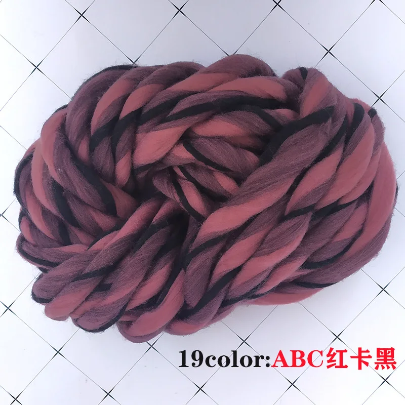 NO.19 7 s/1 250 г/шт. 4 шт./лот 1,8-2,0 см Новая мода DIY вязание крючком необычная пряжа ручное вязание супер крупная Исландская шерсть необычная пряжа - Цвет: NO.19