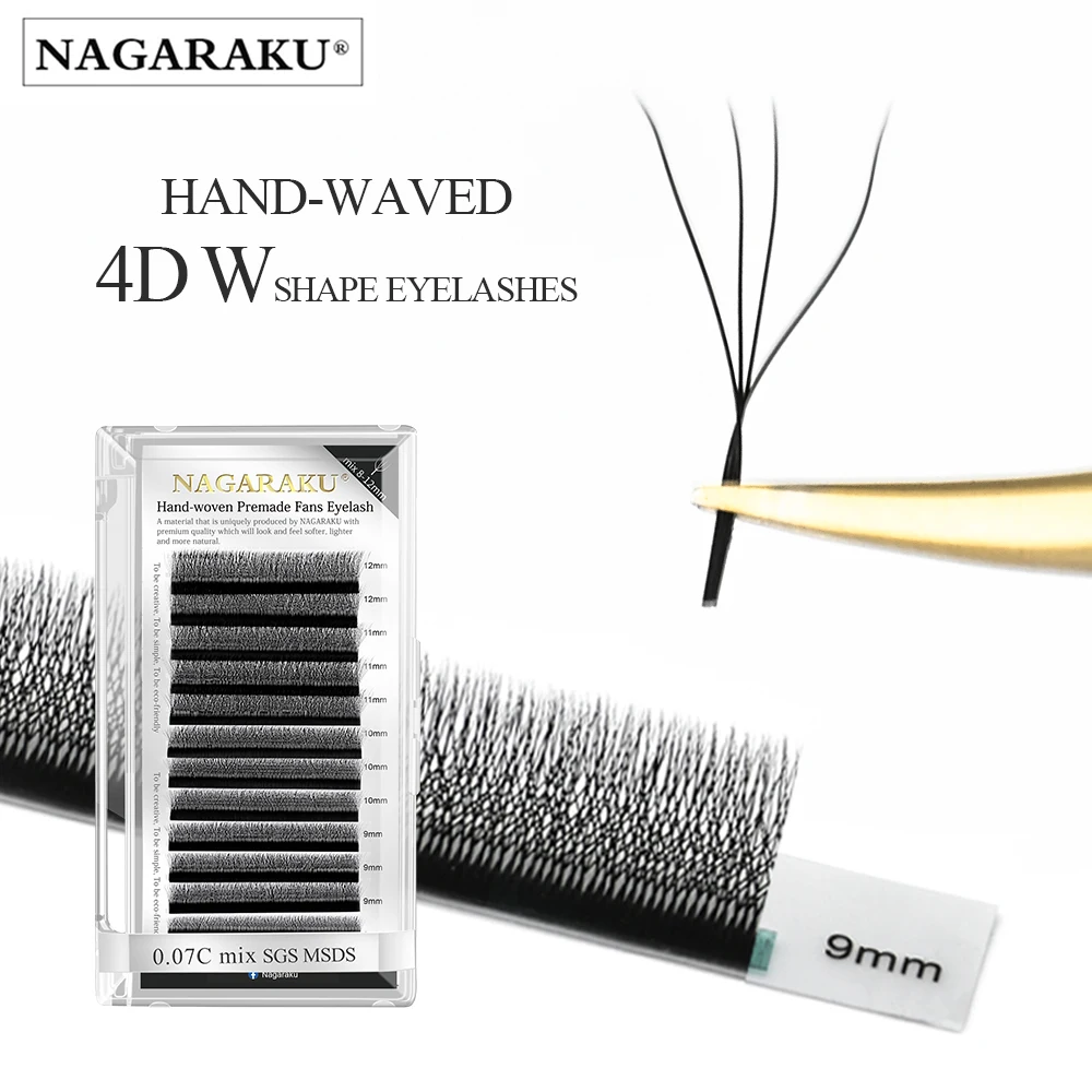 Накладные ресницы NAGARAKU автоматические 3D 4D цветущие готовые вееры для