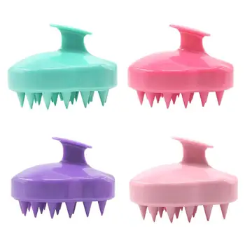 

Easy Usely 5 Colors Silicone Scalp Shampoo Massage Brush Shower Washing Hair Growth Massager Brush Comb Unisex Hair Care Tool