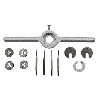 

Mini HSS Metric Taps Dies Wrench Handle Kit M1-M1.6 Screw Thread Making
