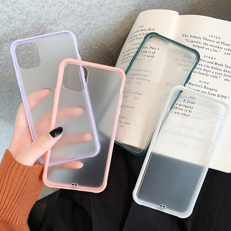 Luxury Shockproof phone Case For iPhone 11 pro X XR XS Max Translucent Hard Matte cover 7 8 6 6S Plus case Capa Coque | Мобильные