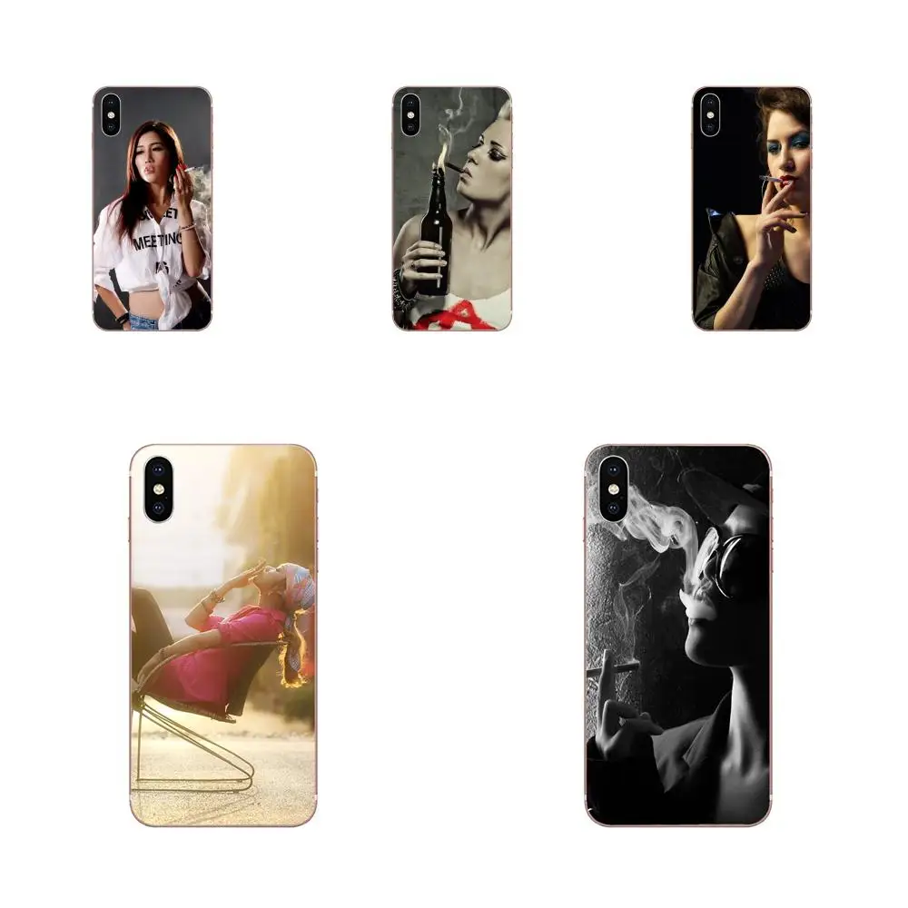 Стиль Соблазнительная девушка сигареты курение для Huawei NOVA 2 V20 Y3II Y5 Y5II Y6 Y6II Y7 Y9 G8 G9