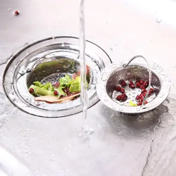 

Stainless Steel Kitchen Sink Strainer Sink Basket Strainer with Handle Water Screen for Kitchen Supplies