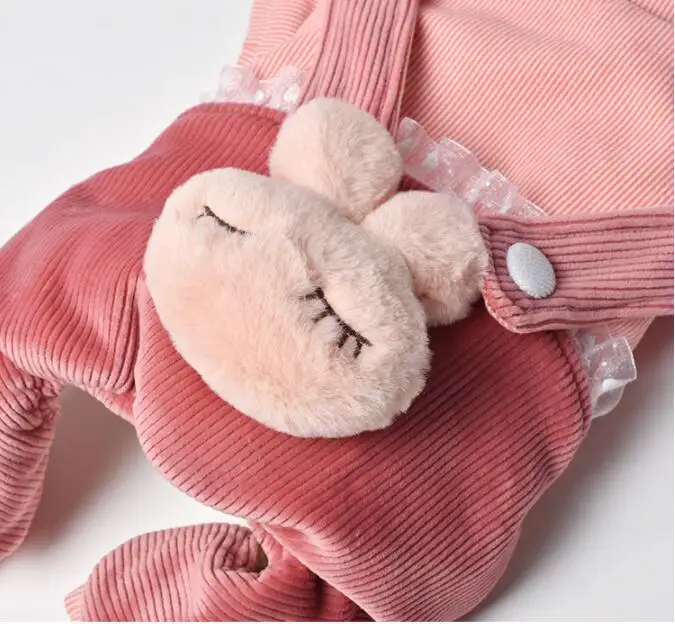 Плюшевая бархатная теплая одежда для питомца пуделя, ремень для головы кролика, собаки, французского бульдога, Тедди, четыре ноги, хлопковые принадлежности для кошек