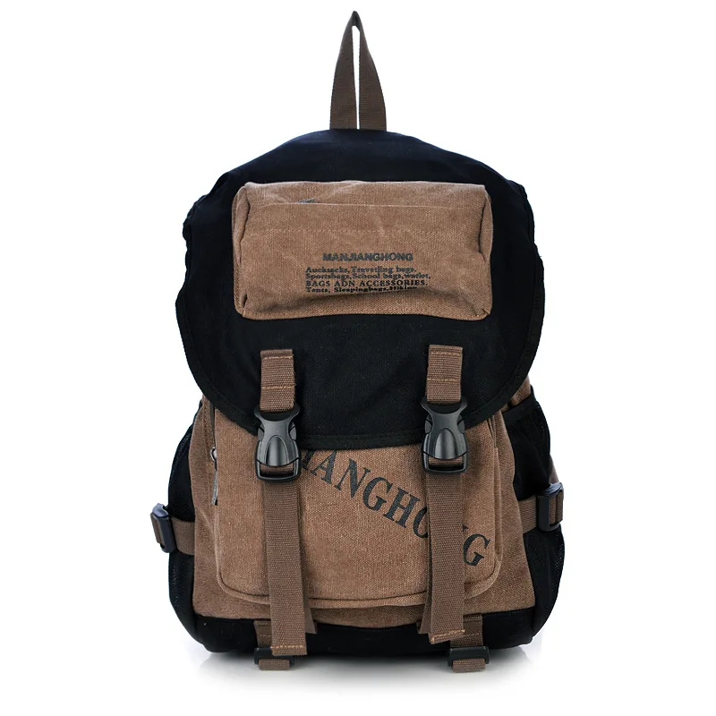 

Cross Border for 2018 New Style Canvas Men Backpack Korean-style Students Tide Computer Canvas Backpack Travel Bag