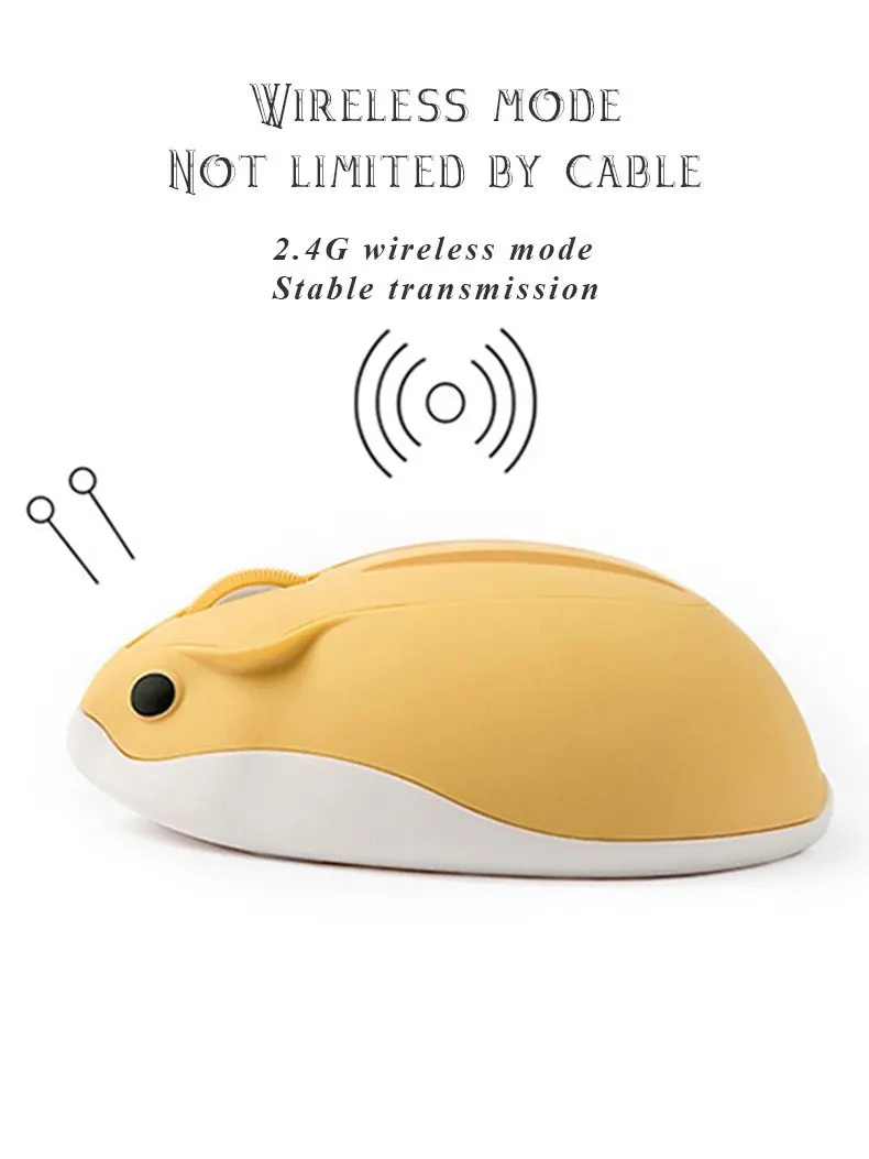 

Hamster Wireless Mouse Laptop Universal Cute Anime Peripherals 2.4Ghz Wireless