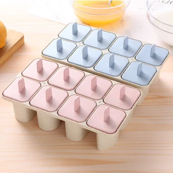 

Summer Day New Style 8 Group Wheat Straw Ice Tray Creative DIY Lettered Ice Sucker Ice-cream Mould Frozen Popsicle Mould