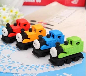 

4Pcs Cartoon Thomas Eraser Cute Children Rubber Learn Stationery Locomotive Creative Stationery