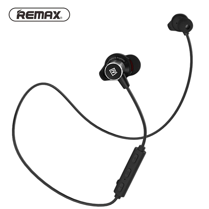 Remax Bluetooth-compatible 4.1 Magnetic Adsorption Metal hifi sports earphone for iphone Earbuds Mobile phone wireless headset |