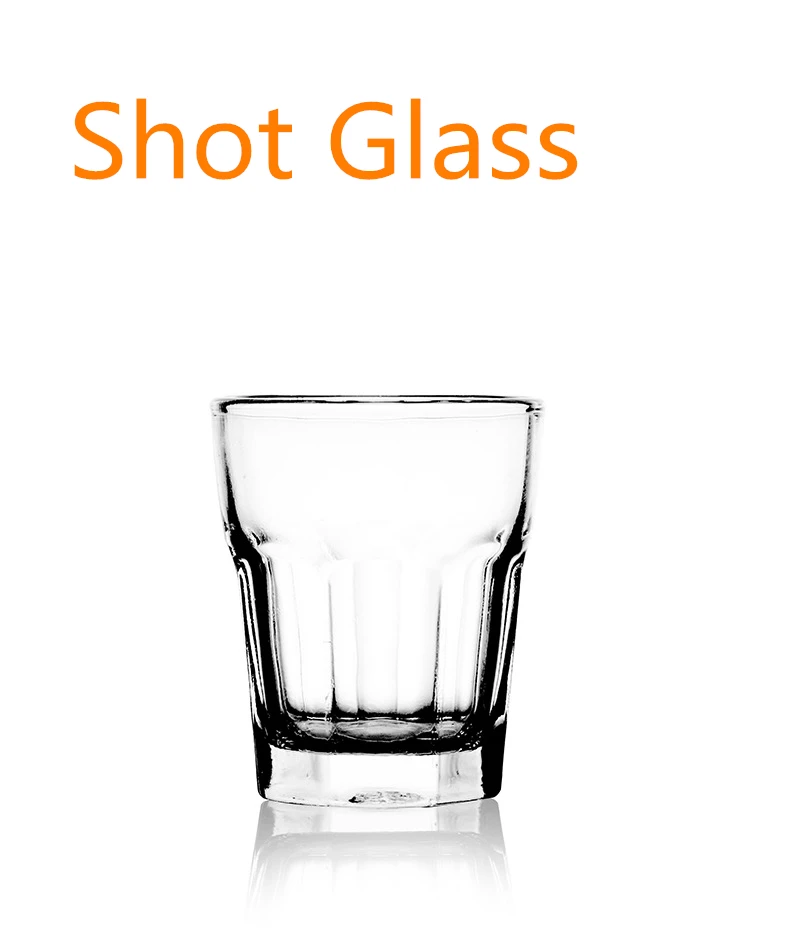 1 6PCS Crystal Vodka Cup Shot Glass Cup Whisky Shot Glasses Wine Glass Party Drinking  Thick Bottom Cup Double Wall Glass
