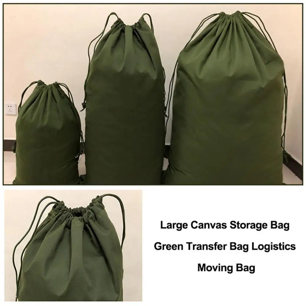 Large Canvas Travel Packing Organizer Storage Bag Green Transfer Bags Logistics Moving Bag For Outdoor Travelling Pack Luggage