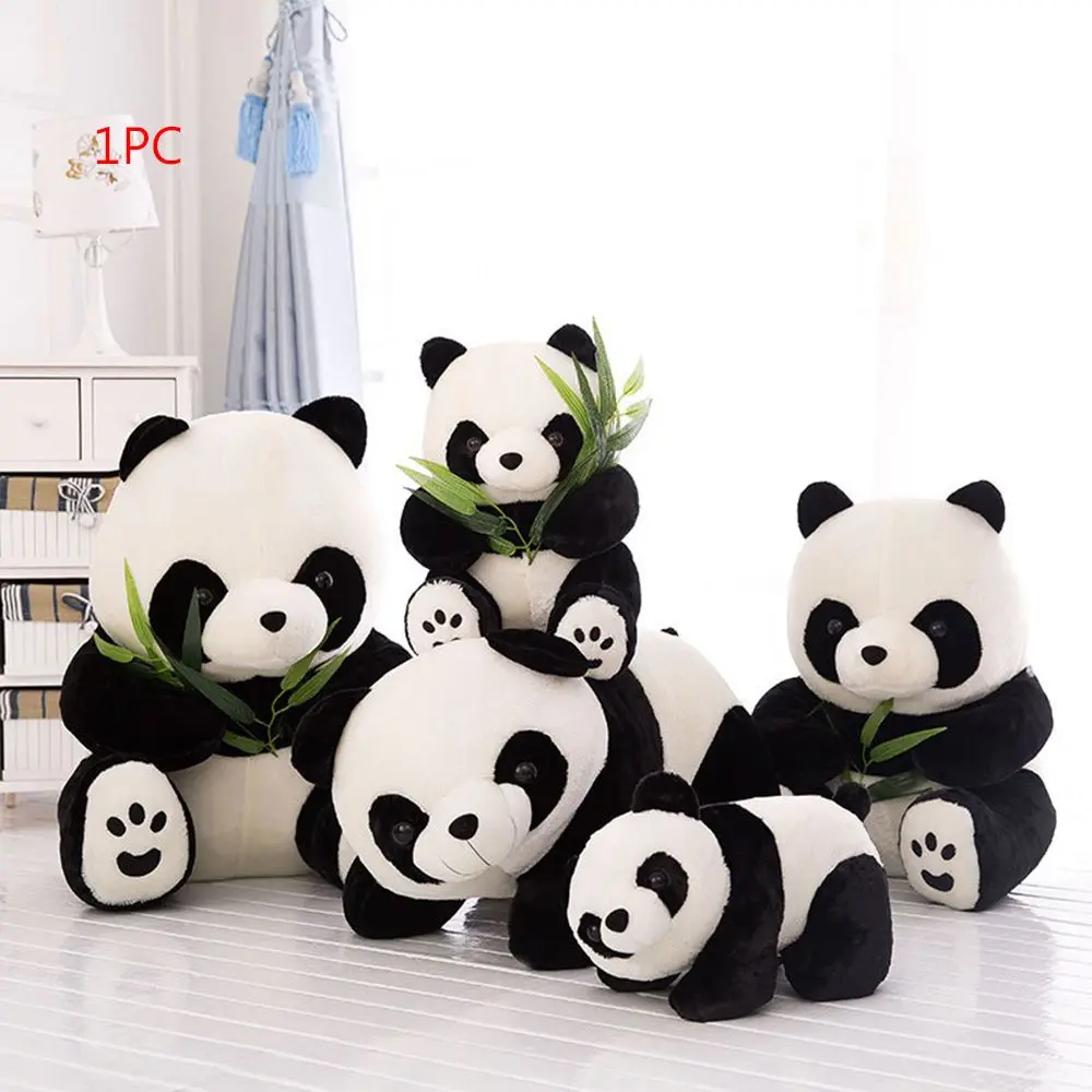 

1PC Birthday Kneeling Sitting Kids Baby Soft Cloth Toy Cute Cartoon Pillow Plush Panda Stuffed Animals Present Doll