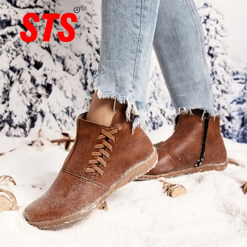 womens casual flat boots