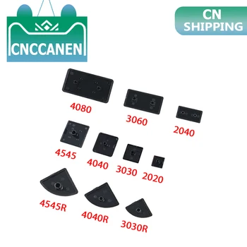 

5/10/20/50PCS Black Plastic End Cap Cover Plate Endcap for 2020 2040 3030 3060 3030R 4040 4080 4040R 4545 EU Aluminum Profile