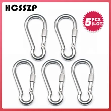 5 шт гайка пружинная Пряжка 304 нержавеющая сталь многоцелевой открытый быстрый замок альпинистская Кнопка Карабин Кемпинг походный крюк