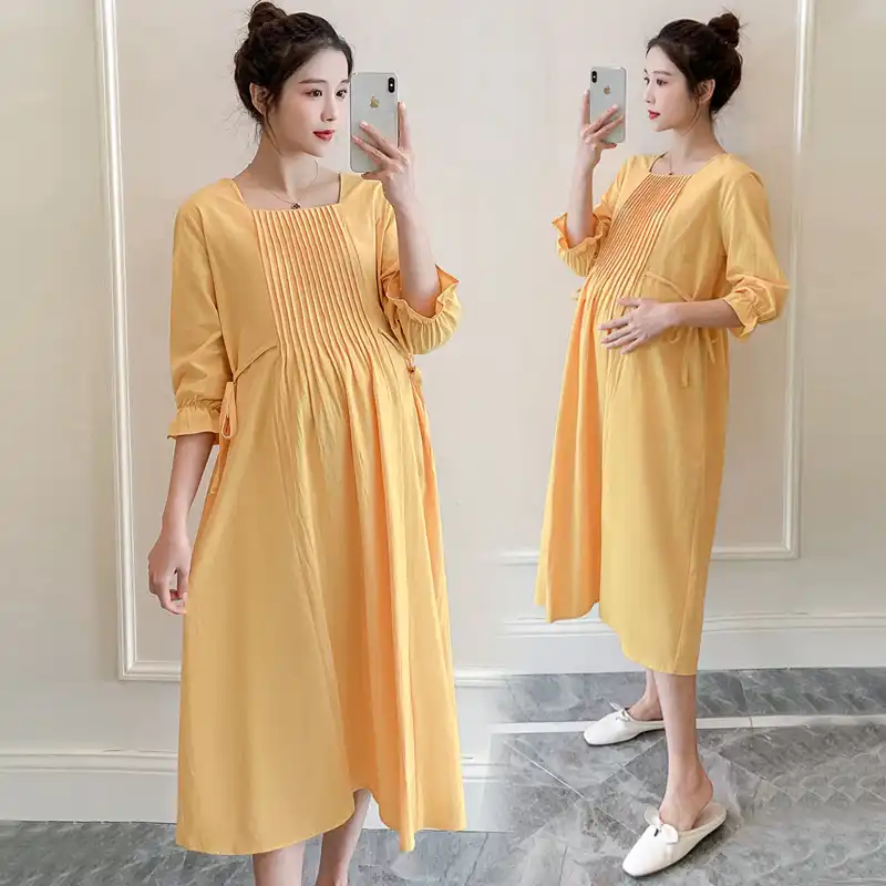 21春夏新作シックイン綿妊娠中の女性のドレス韓国のファッションプリーツルース服 Dresses Aliexpress 21春夏新作シックイン綿妊娠中の女性のドレス韓国のファッションプリーツルース服 Dresses Aliexpress
