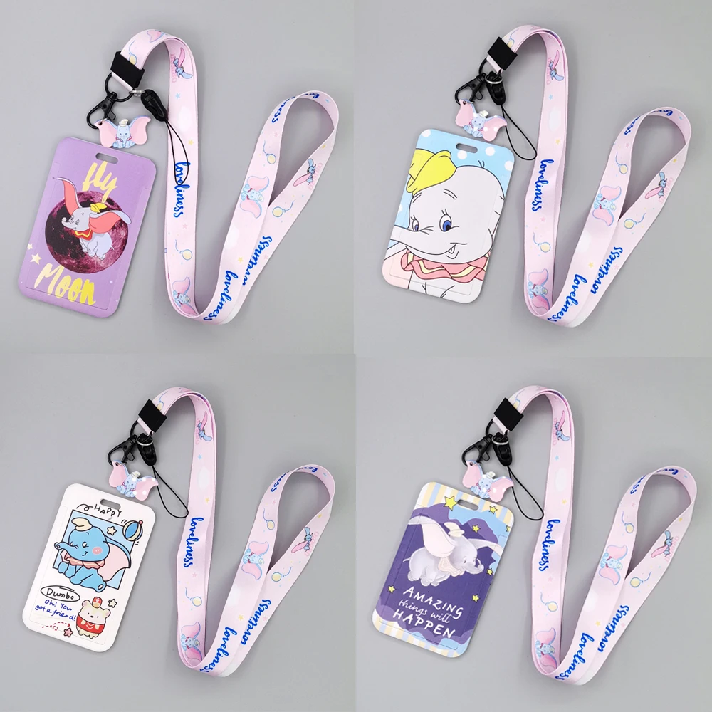 YQ043 Disney Dumbo Lanyard Flying Elephant Phone Rope for Key ID Badge Holder Neck Strap Keychain Cord Hang Lariat Kid Gift | Украшения и