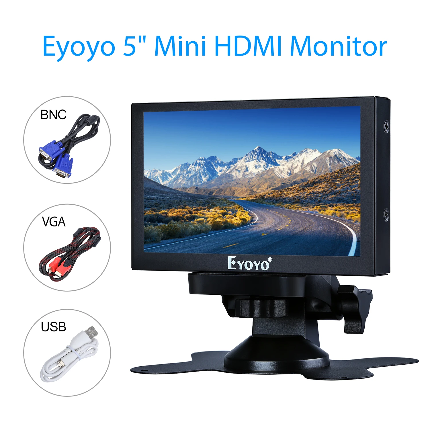 Eyoyo 5 дюймов мини HDMI монитор 800x480 заднего вида TFT ЖК экран дисплей с BNC VGA AV вход
