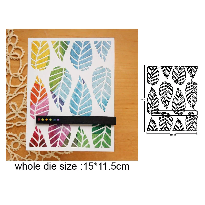 

Craft dies Leaf Background Frame Metal Cutting Dies Stencil for Scrapbooking dies Paper Card Making Embossing Dies New Dies 2020