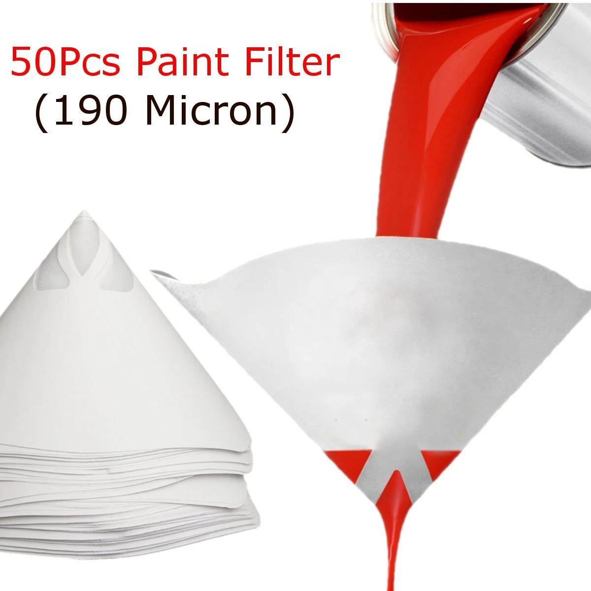 50pcs Paper Paint Strainers 190 Micron Paper Paint Conical Strainers Mesh Filter Cone Strainer Paint Funnel Tools Aliexpress